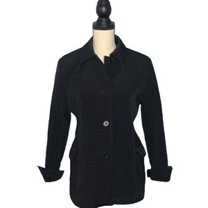 OUTBROOK Black Button Up Quilted Coat size small